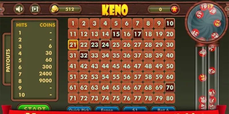 Chi tiết hướng dẫn chơi Keno tại cổng game V8club